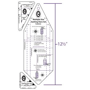 Multiple Size Sashing Stars Set 3 pieces