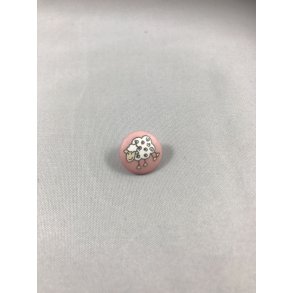 Rund Knap, lyser�d med lam 15 mm