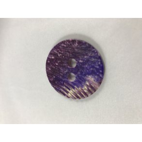 Rund Knap, lilla med m�nster 45 mm