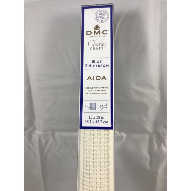 Aida ,Ecru 6 ct 2,4 pts/cm, 1 stk. 38,1x45,7 cn / 15/18 inch - DMC