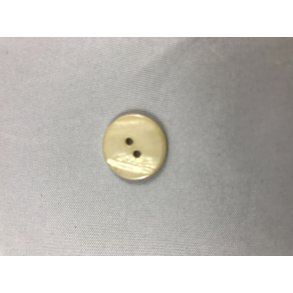 Rund Knap, lyse brun 15 mm