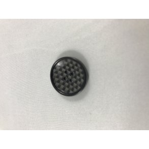 Rund Knap, sort med m�nster 20 mm