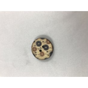Rund Knap, kokos blomstermotiv 20 mm
