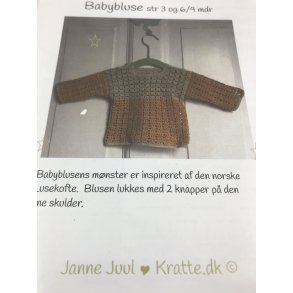 Kopi af Babybluse str 3 og 6/9 mdr.