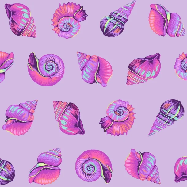 Tula Pink - Floral Reef, Lil Shelly, Ultraviolet
