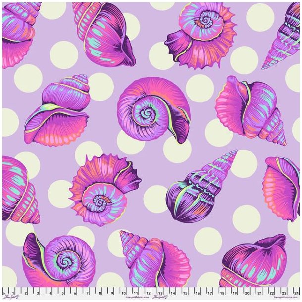 Tula Pink - Bagside - Floral Reef, Big Shelly, Ultraviolet