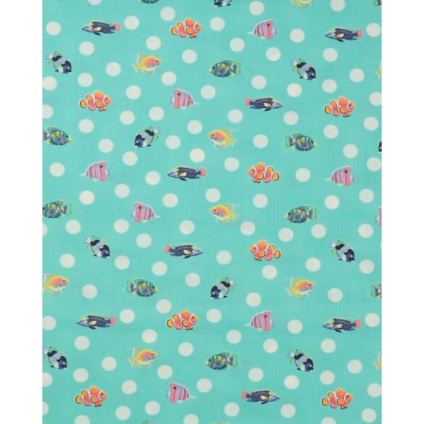 Tula Pink - Floral Reef, School Crossing, Seafoam