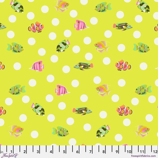 Tula Pink - Floral Reef, School Crossing, Seagrass